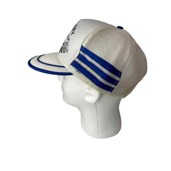 Vintage 80s Mesh SnapBack Trucker Hat Discovery Space Shuttle Edwards AFB Cali - Picture 2 of 5